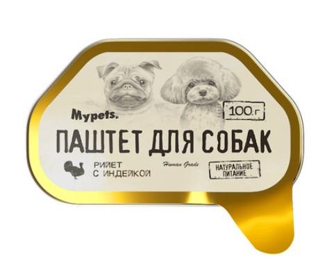 Mypets Консервы-паштеты мясорастительные стерилизованные Паштет для собак с индейкой 100гр. 471213 0,100 кг 63415
