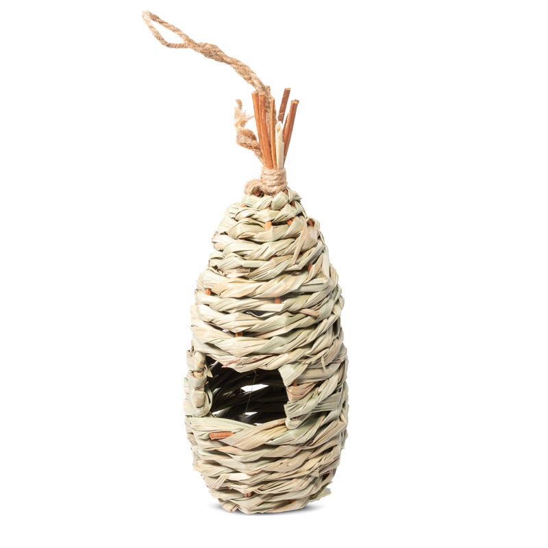 Гнездо-Домик NATURAL для птиц из луговых трав Скворечник , d85x200240мм