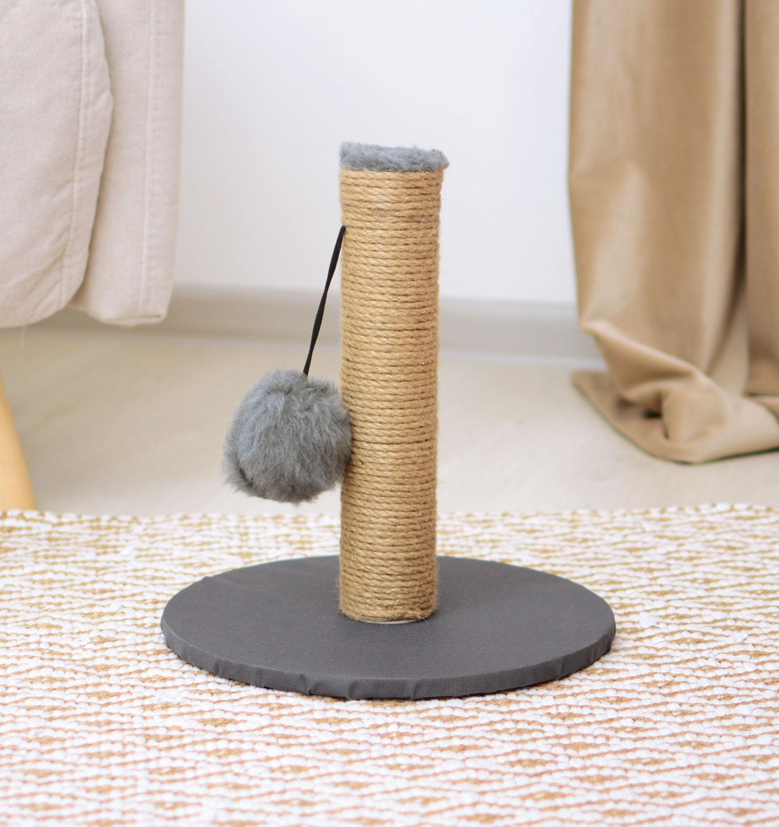 PETSHOP когтеточки Когтеточка-столбик серая с помпоном 29*29*32см джут ткань рогожка 99ред99 я81985сер 0.780 кг 64585