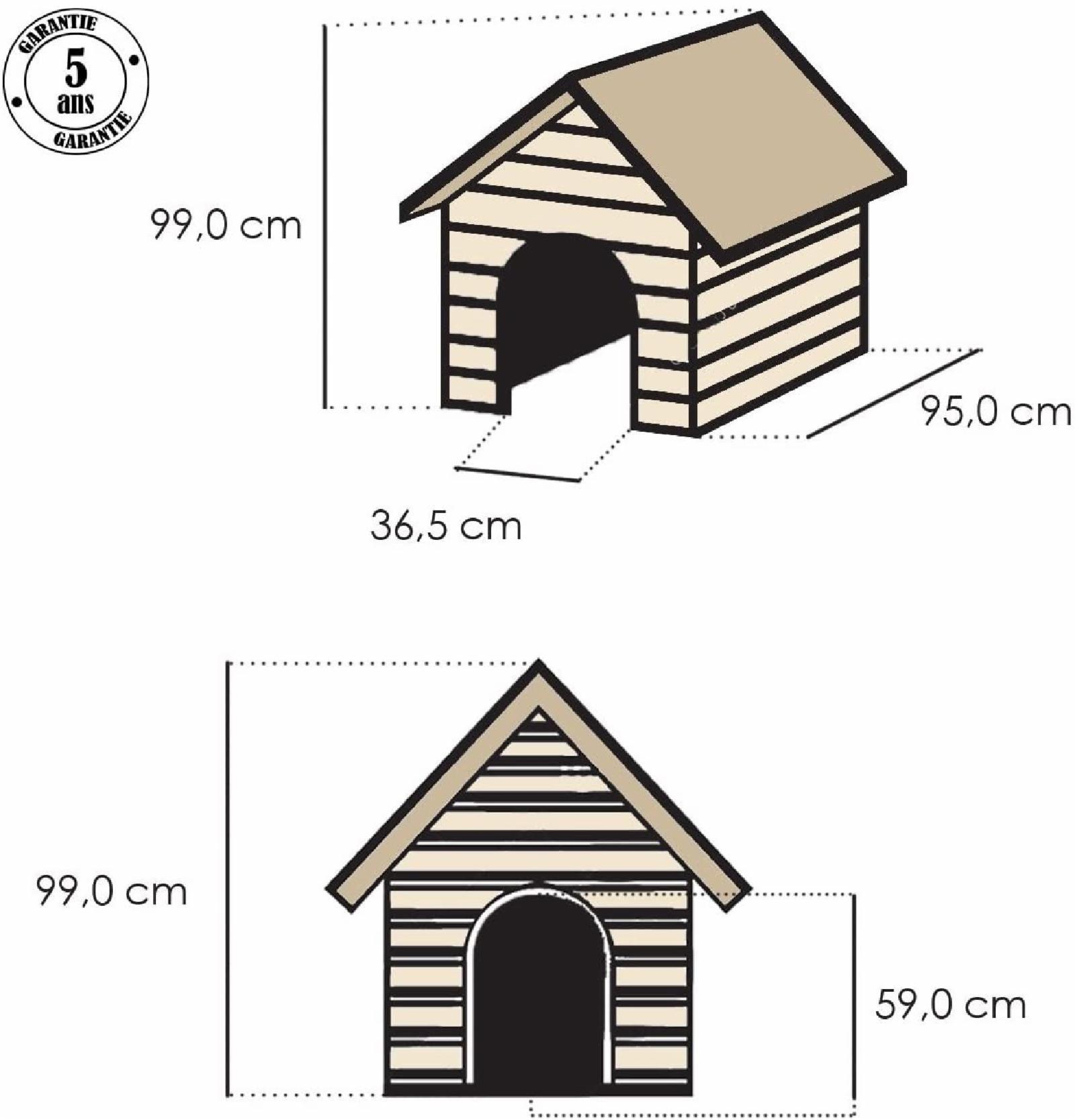 Curver PetLife Загородный дом для питомца пластик  DOG HOUSE-STNGRY-STD 11,000 кг 59932