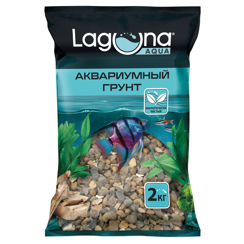 20205A Грунт Laguna 2кг натуральный темно-коричневый меланж, 3-5мм