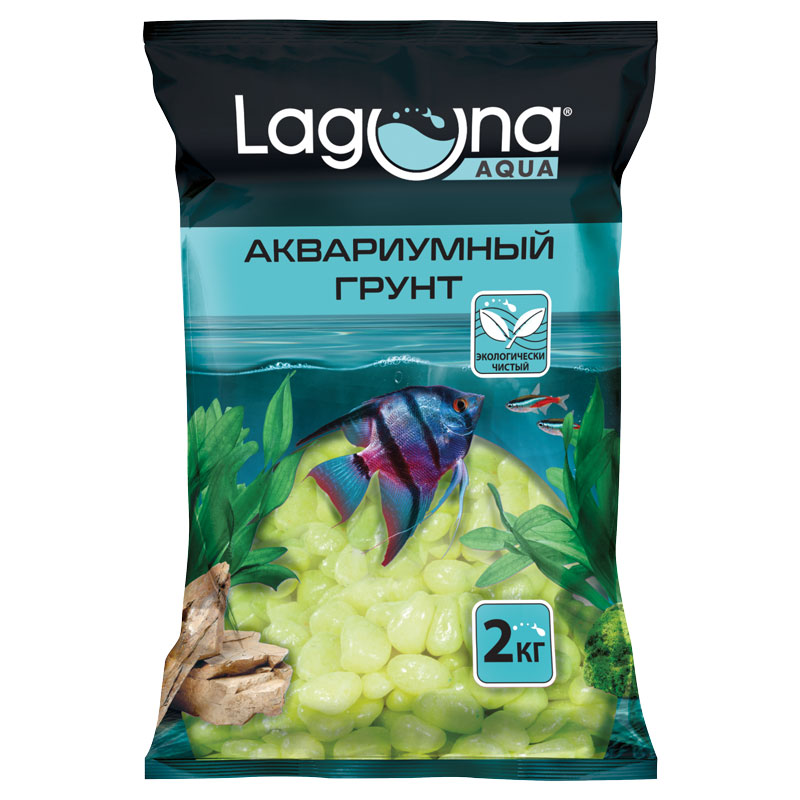 20605D Грунт Laguna 2кг натуральный цветной желтый, 5-8мм
