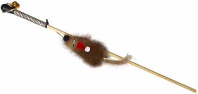 *GoSi sh-07026NY Новогодний подарок Игрушка для кошек Махалка Мышка на веревке, 86863
