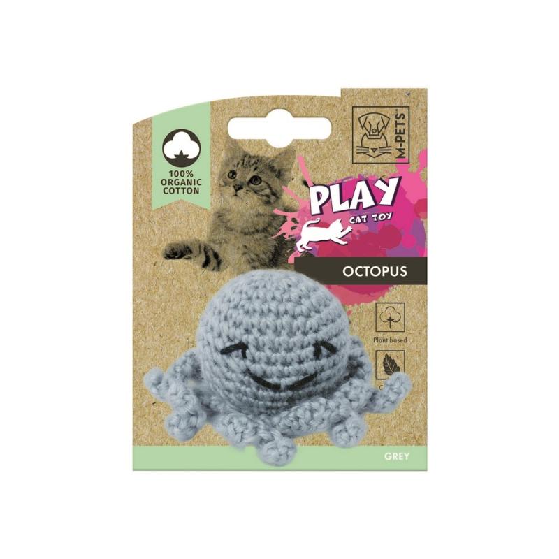 Игрушка для кошек Осьминог с кошачьей мятой серый 7,5x7,5x 5,5 см Mpets 10645213, УТ-052954