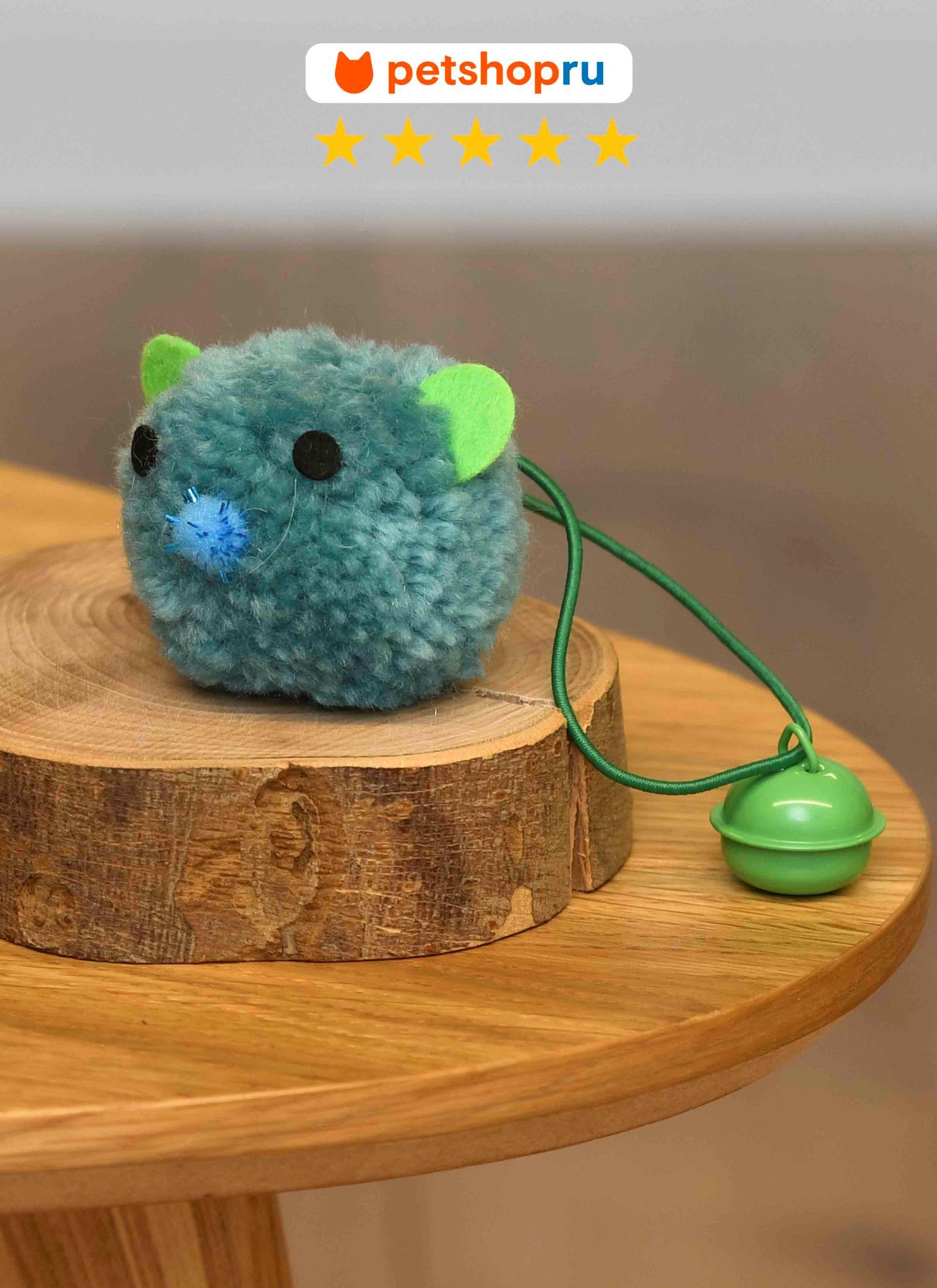 PETSHOP Игрушка мышка для кошек 11 см цвет в ассортименте PS123 0.100 кг 66343
