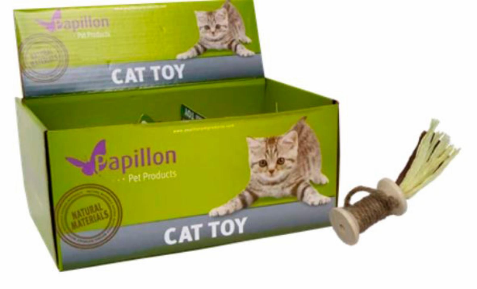 Papillon Натуральная игрушка-катушка для кошек деревянная дразнилка 15 см 240147 240147 0.100 кг 66847