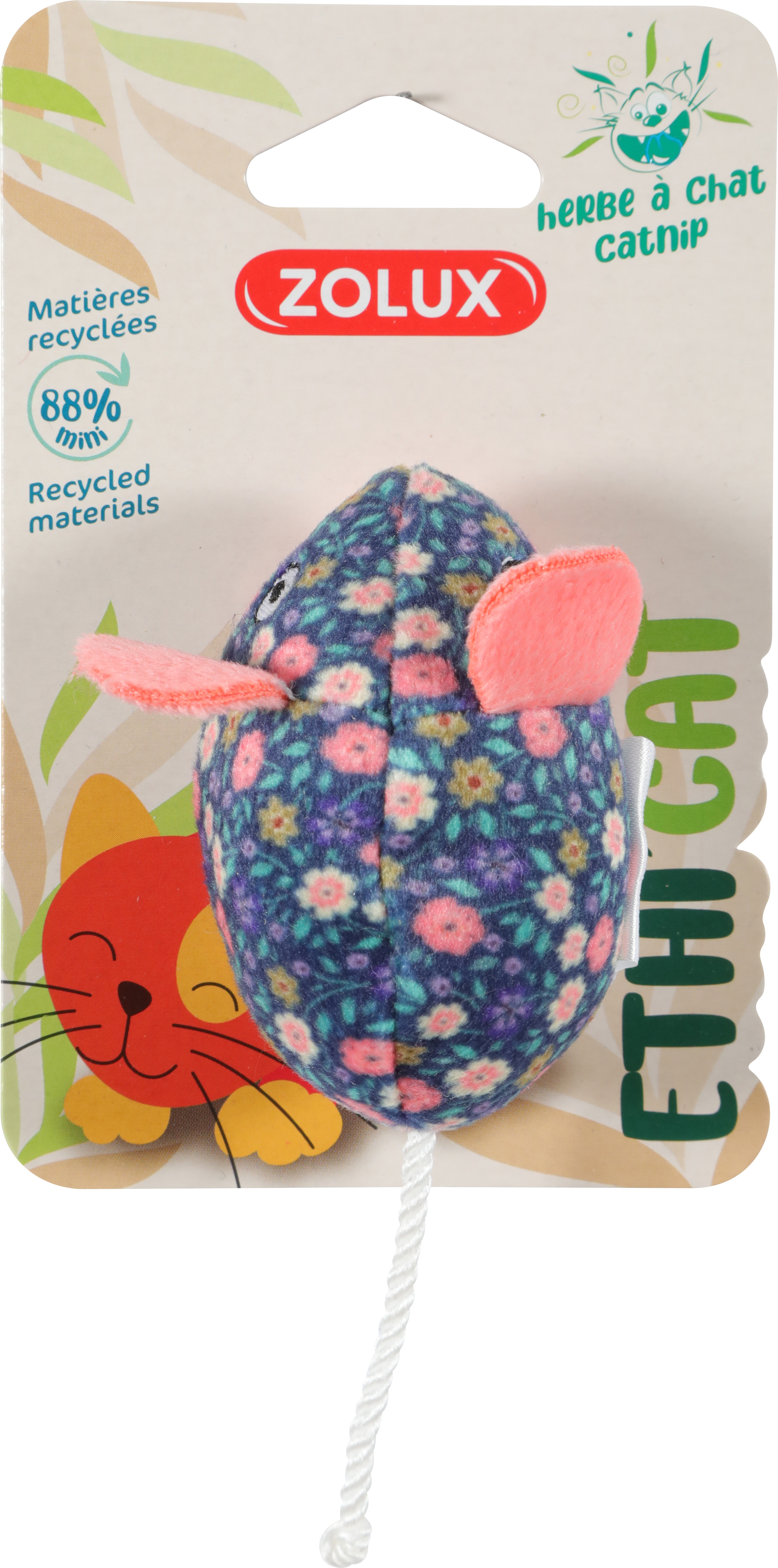 ZOLUX Игрушка для кошек с кошачьей мятой Мышка Маргаритка 580753, 580753, 1100100