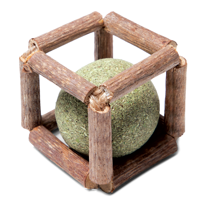 Игрушка для кошек из мататаби Куб с кошачьей мятой 40мм серия NATURAL, 22171075, 400100