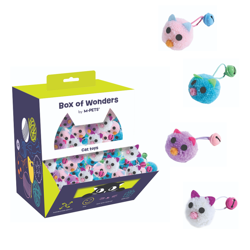 Игрушка для кошек мышка с бубенчиком 5см (бокс 90шт) Mpets 20603799, УТ-068201, 900100