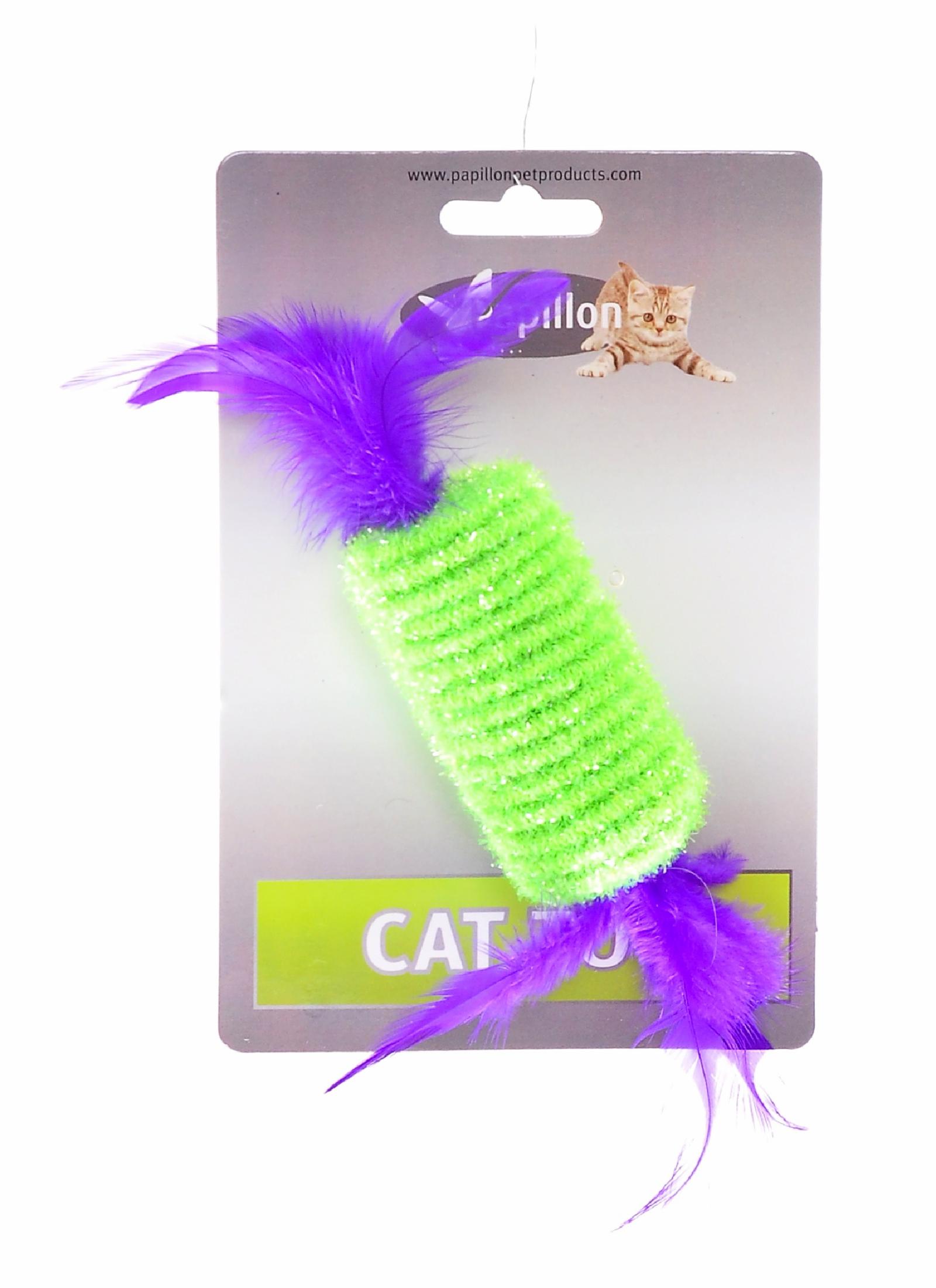 Papillon Игрушка для кошек Рулет с перьями 10см (Roller with rattle and feather 10 cm on card) 240049 240049 0.019 кг 24272