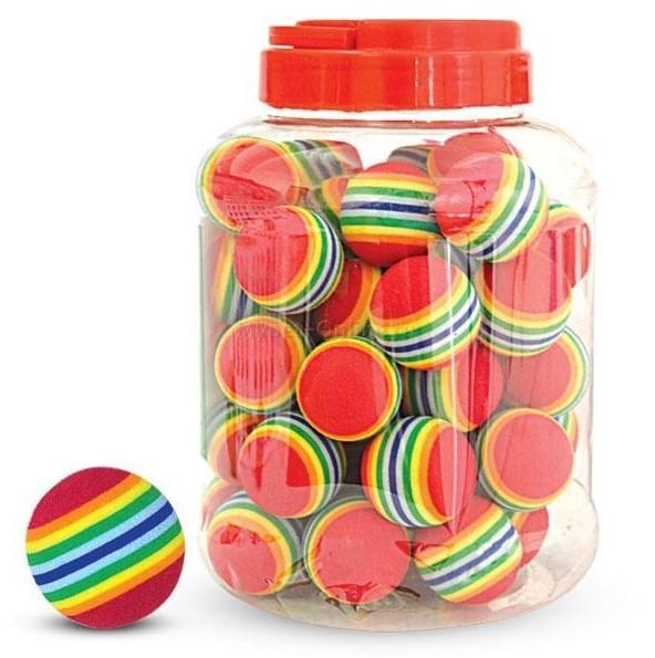 Triol набор Полосатый мячик метательная игрушка для кошек цветной 3,5 см