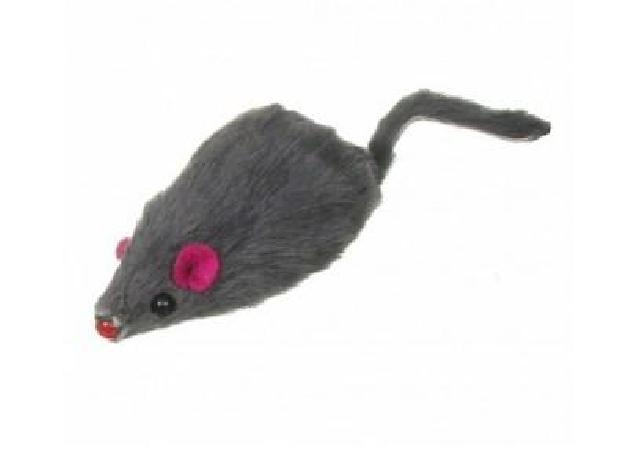 Игрушка для кошек Мышь с коротким мехом 5см 