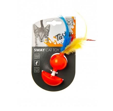 M-Pets SWAY интерактивная игрушка для кошек с дозатором лакомств оранжевая 