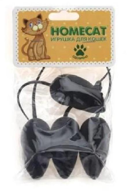 HOMECAT Игрушка для кошек Мышки с пищалкой серые 5см (4шт в упак), 72350