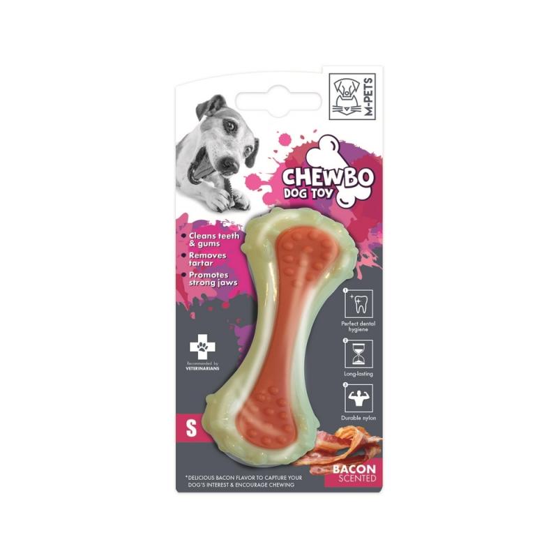 Игрушка для собак CHEWBO Кость S вкус бекона нейлон 10,4 см MPets 10634416, УТ-052935