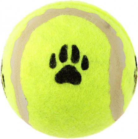 Beeztees 625594 Игрушка для собак Мячик теннисный с отпечатками лап желтый 6,5см