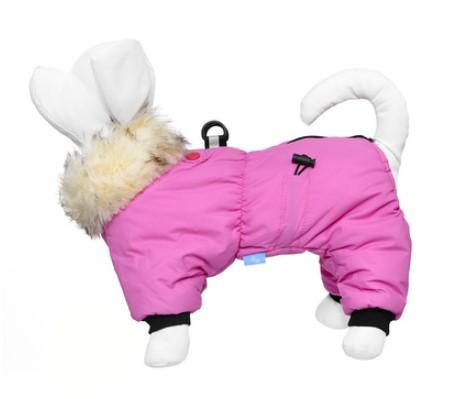Yami-Yami одежда Комбинезон утепленный на молнии для девочки розовый размер XL  (ДС 35см ОШ 26-35см ОГ 38-48см) лн26ос 0,420 кг 63926