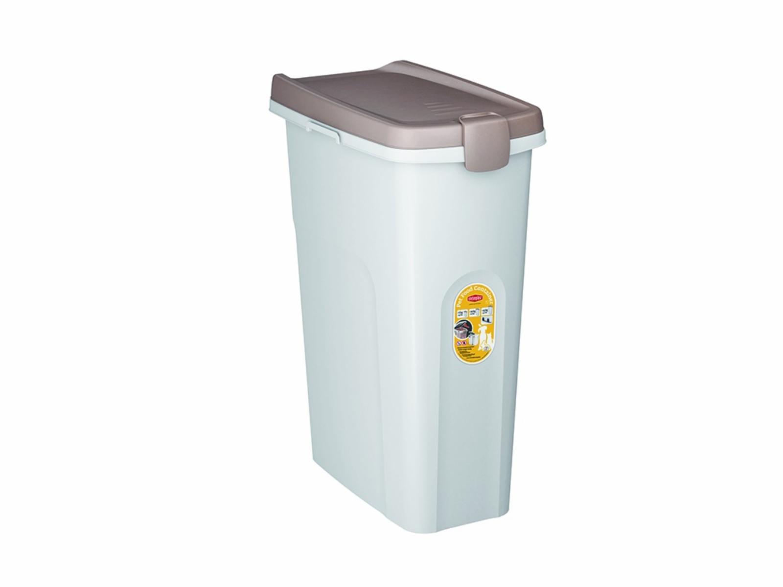 Stefanplast Контейнер для корма 15 л6кг белый со св.кор. крышкой 33Х22Х41 см (Pet food Container 15 lt. white bodylight dove grey lid  ) 98401 98401 0.702 кг 34673