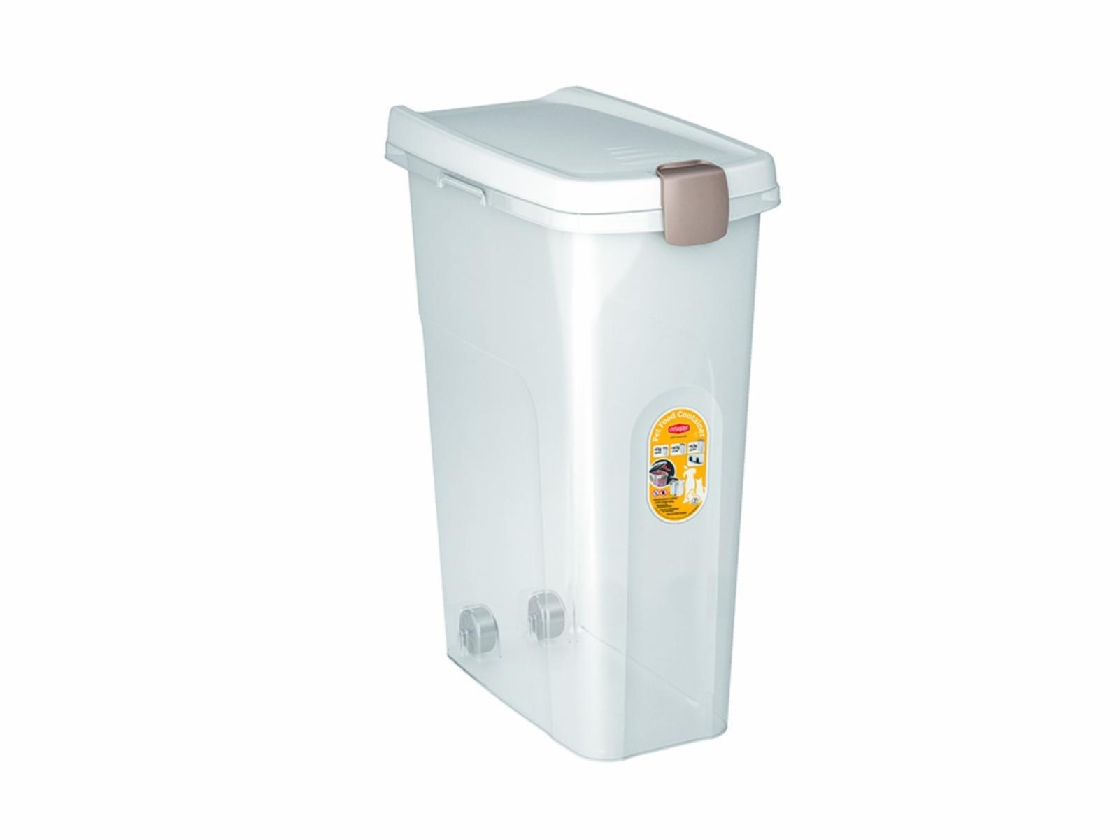 Stefanplast Контейнер для корма 40 л15кг прозр. с белой крышкой 45Х27Х61 см (Pet food Container 40 lt. transparent bodywhite lid  ) 98500 98500 1.353 кг 34676