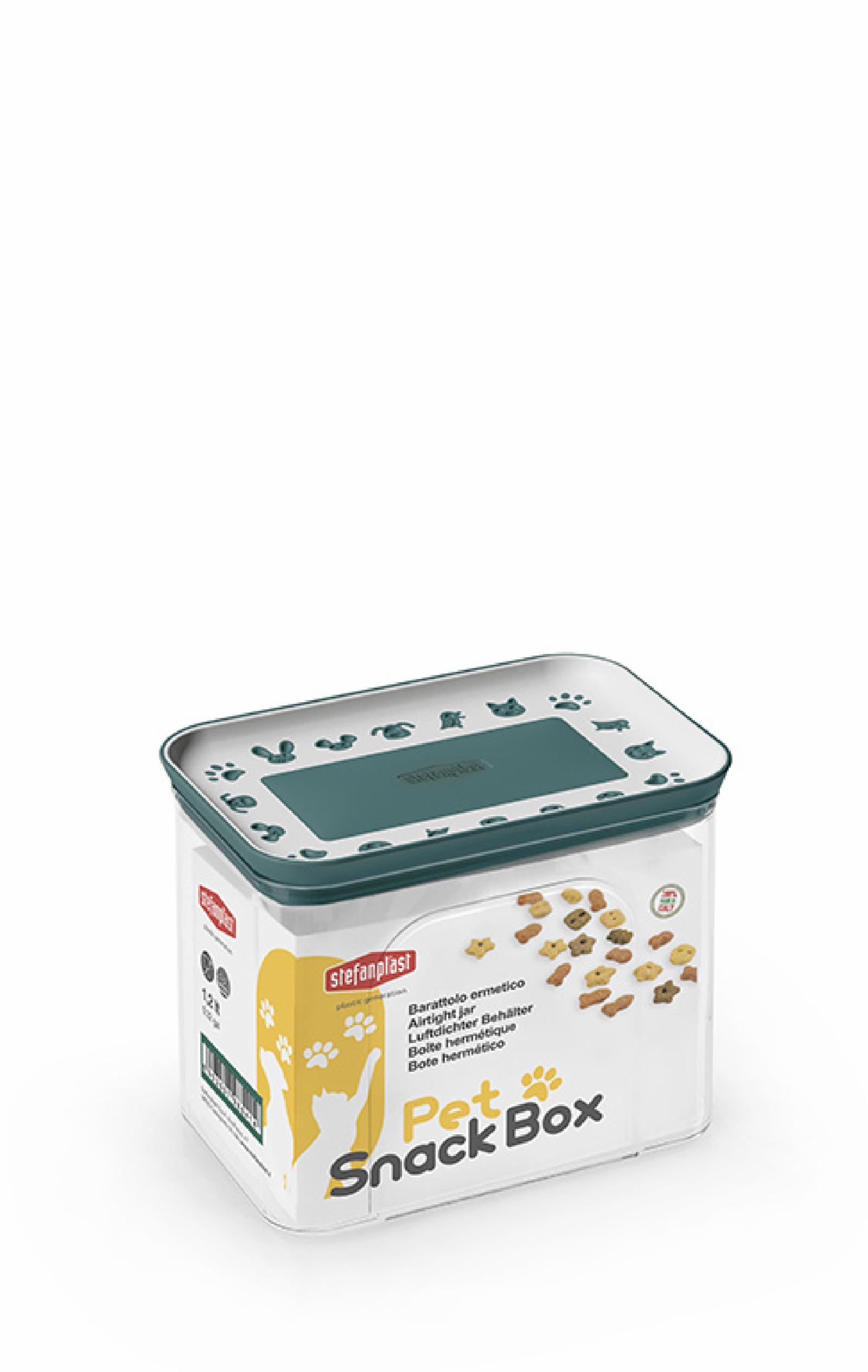 Stefanplast Герментичный контейнер зеленый 1,2л (Rectangular airtight jar 1,2 lt whiteEnglish green) 98541 98541 0.500 кг 58215