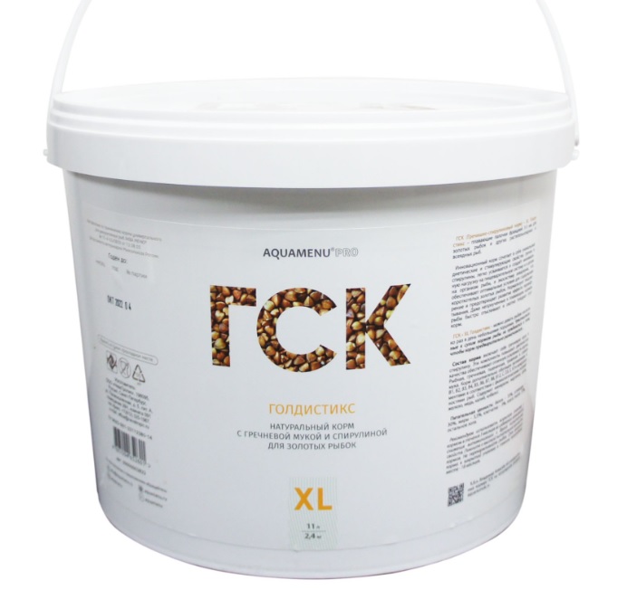 AQUAMENU ГСК-XL, Голдистикс, 2.4 кг (11 л) - плавающие палочки фракцией 3-5 мм для золотых рыбок и других растительноядных и всеядных рыб. NEW кг, 2822