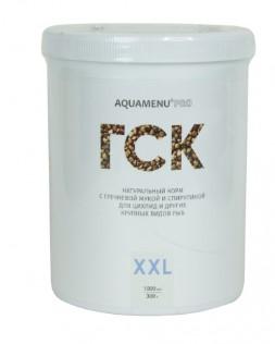 AQUAMENU ГСК-XXL 1000 мл - плавающие палочки фракцией 3-5 мм для золотых рыбок и других растительноядных и всеядных рыб. NEW кг, 2944