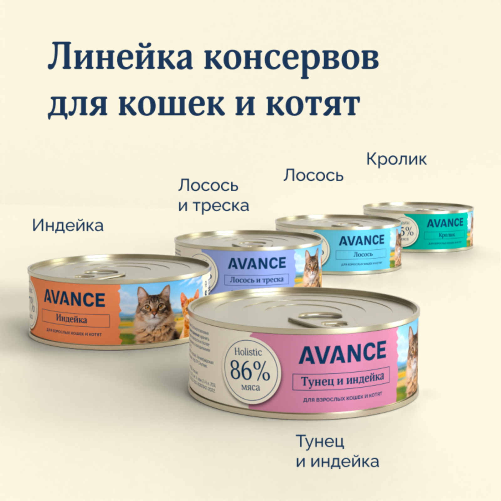 AVANCE holistic консервы Консервы для котят и кошек с лососем Natural&Healthy Salmon 20рр10 0.100 кг 66778