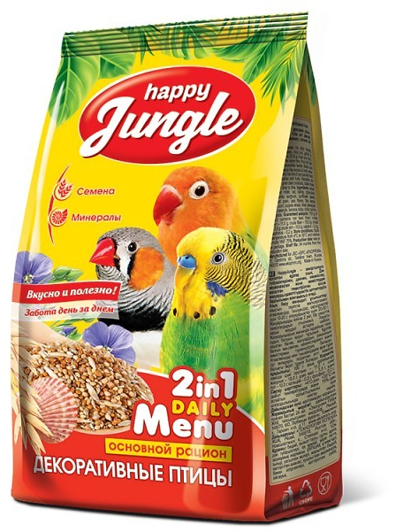 Happy Jungle Корм для декоративных птиц (универсал) 350 г J101 0.350 кг 64755