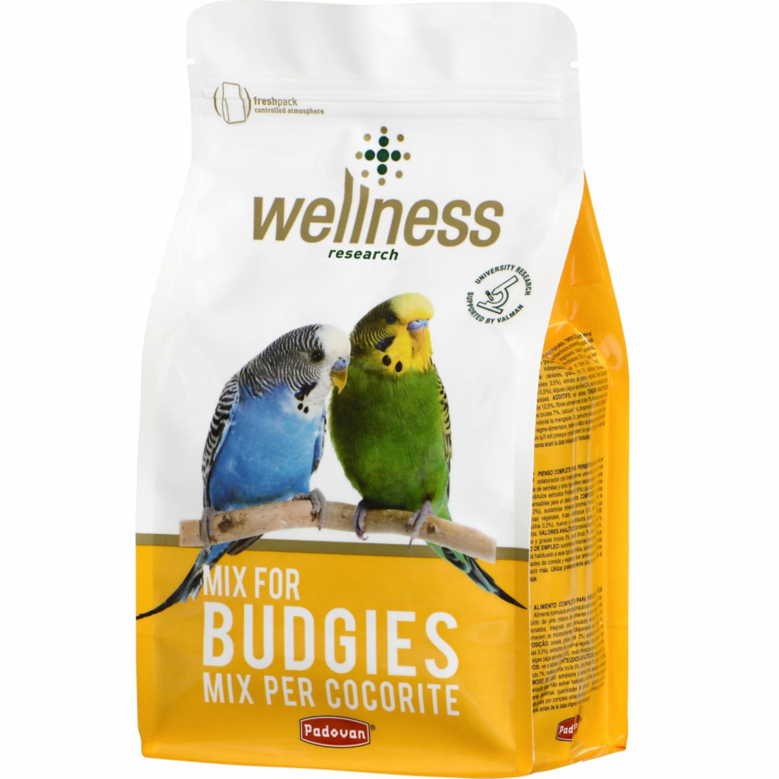 Padovan Корм полнорационный Wellness для волнистых попугаев 003PP00672 1,000 кг 61825