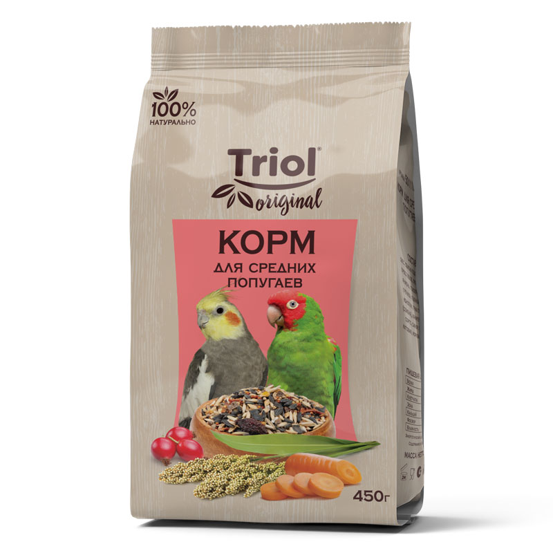 Корм для средних попугаев TRiOL original 450г