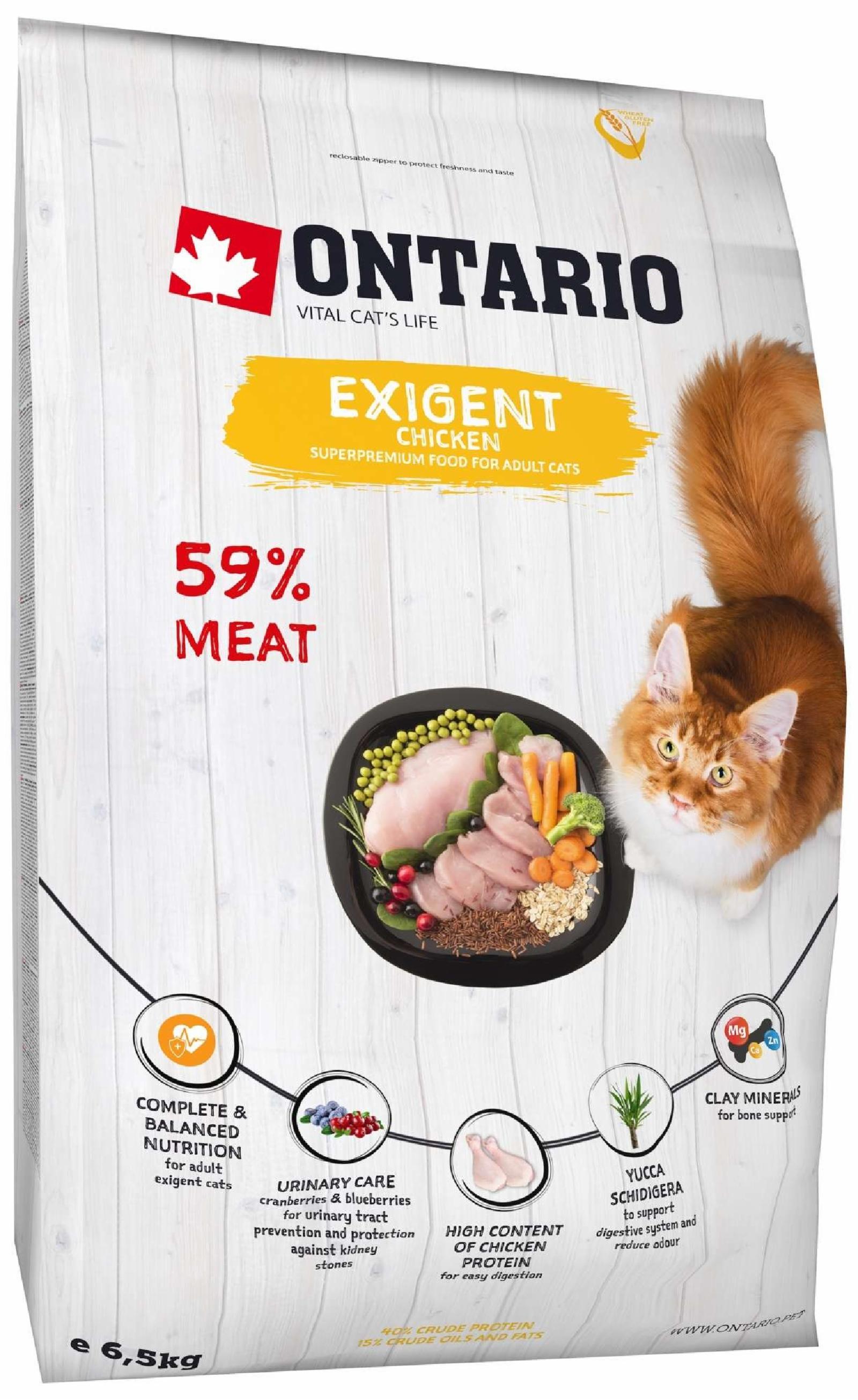 Ontario Для особо требовательных кошек с курицей (Ontario Cat Exigent) 213-10533 0,400 кг 33942