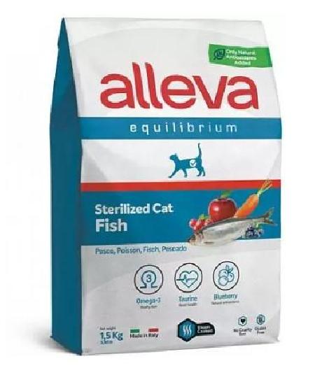 ALLEVA EQUILIBRIUM CAT Sterilized Fish Сухой корм для кастрированных котов и стерилизованных кошек c рыбой 1,5 кг, 1165