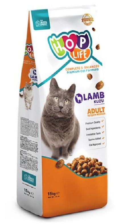 Hop Life Сухой корм для взрослых кошек с ягненком Adult 106.1128 15,000 кг 62144, 3001001458