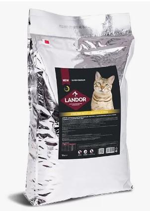 LANDOR Полнорационный сухой корм для стерилизованных котов и кошек с индейкой и уткой 10 кг (L1027), L1027