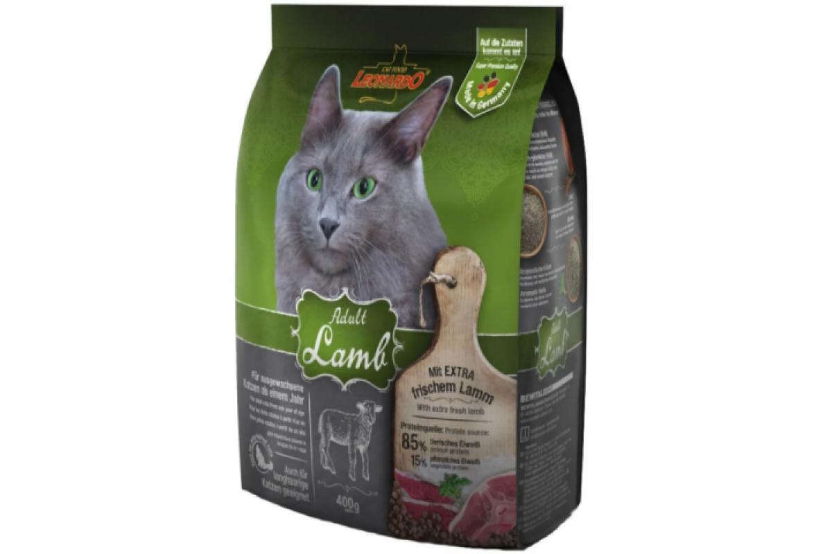 Леонардо 58200 Adult Lamb сух.для кошек , склонных к аллергии с Ягненком и рисом 400г, 49543