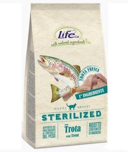 Lifecat Adult Sterilized Trout Сухой корм  для стерилизованных кошек со свежей форелью 1,5 кг