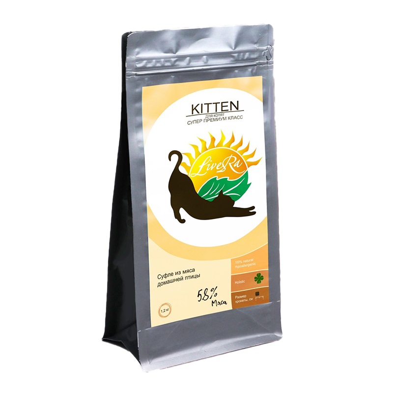 LiveRA дкотят Kitten суфле из мяса домашней птицы 0,35 кг 07377 , 44003, 39001001424