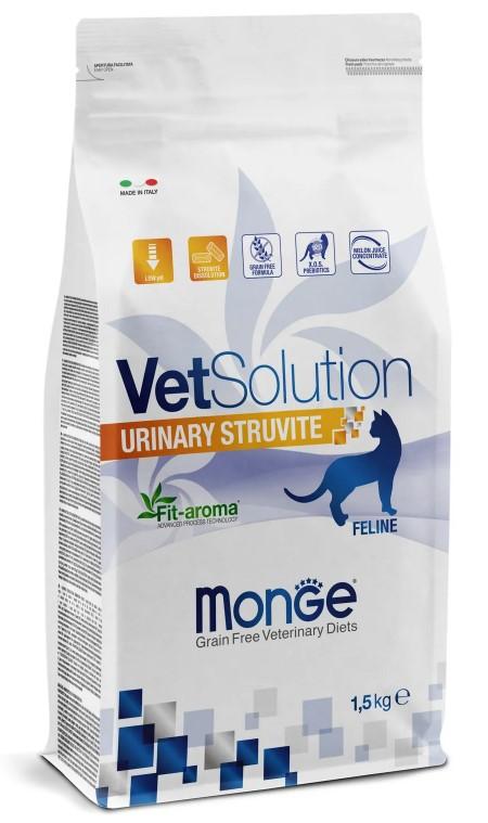 Monge VetSolution Cat Urinary Struvite диета для кошек Уринари Струвит 1,5 кг