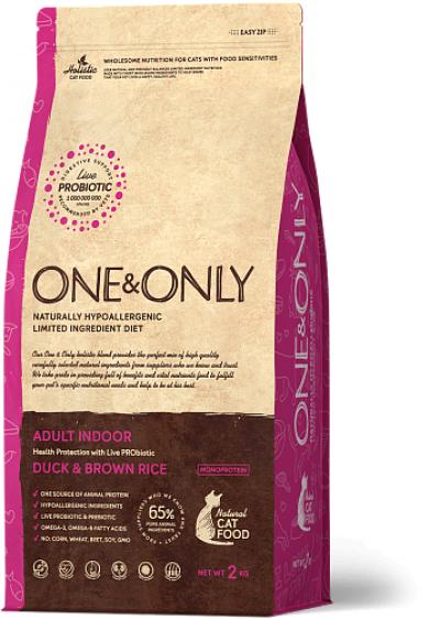 One & Only корм для кошек всех пород, живущих в помещении, утка с рисом 400 гр