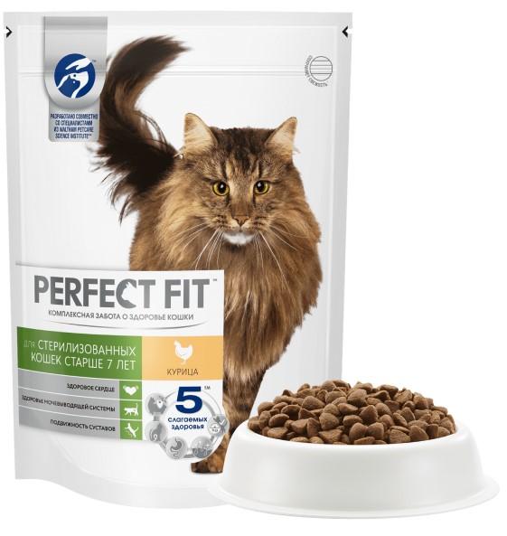 Perfect Fit Сухой корм для стерилизованных котов и кошек старше 7 лет с курицей (PERFECT FIT Senior_7+ Ck 10*650g) 10162216 0,650 кг 25234, 1000100708