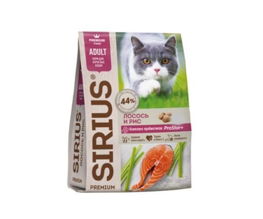 Sirius Сухой корм для кошек лосось и рис 91861 10 кг 60084