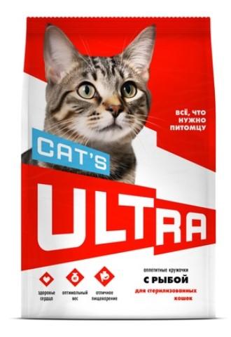 ULTRA Полнорационный сухой корм для стерилизованных кошек с рыбой 0,600 кг 64449