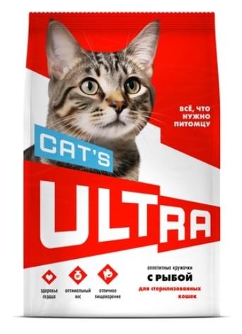 ULTRA Полнорационный сухой корм для стерилизованных кошек с рыбой 3,000 кг 64451