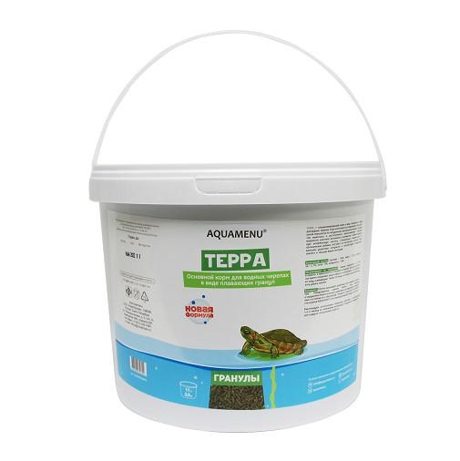 Терра, 3.5 кг (11 л) - основной корм для водных черепах в виде плавающих гранул NEW, 12400100959