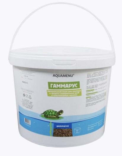 Гаммарус, Натуральный корм для крупных и средних аквариумных рыб и пресноводных черепах 1.1 кг (11 л), 12900100959