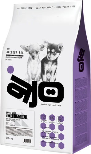 Айо 60389 Breeder Mini Adult сух.длЯ собак малых пород с гречкой 8кг, 94289