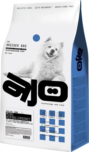 Айо 60549 Breeder Mini Hypoallergenic сух.длЯ собак миниатюрных и малых пород склонных к аллергиям с гречкой 12кг, 94293, 5001001498