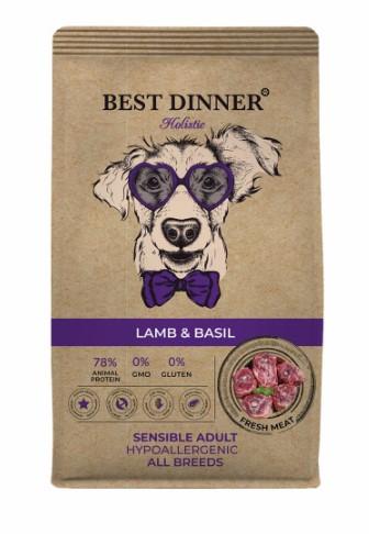 Best Dinner Сухой корм для собак крупных и средних пород Ягненок с Базиликом 78106 3,000 кг 60831