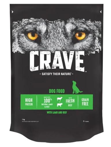 Crave Сухой корм для взрослых собак с говядиной и ягненком 1 кг 49236