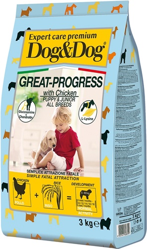 Dog&Dog Сухой корм для щенков с курицей 015608399 3,000 кг 63481, 9001001558